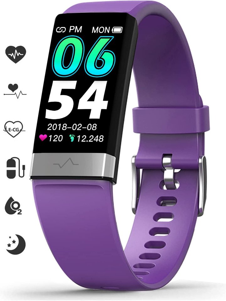 MorePro E.C.G Fitness Tracker HRV,HD Color Screen Activity Tracker with Heart Rate Blood Pressure